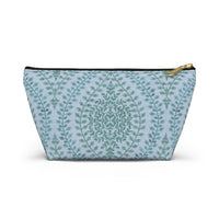 Mumbai Lace Accessory Pouch w T-bottom in Aqua